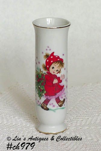 Lefton Christmas Christy Bud Vase