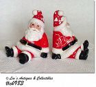 VINTAGE FITZ AND FLOYD SANTA BOOKENDS DATED 1976