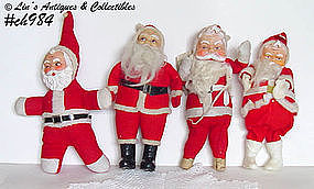 4 VINTAGE ESTATE SALE SANTAS