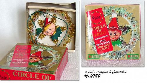 Vintage Pixie Elf Christmas Holiday Light