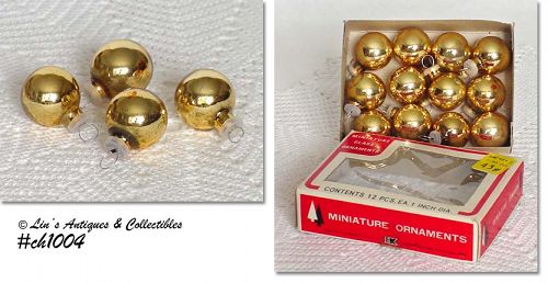 1 Dozen Vintage Mini Christmas Ornaments