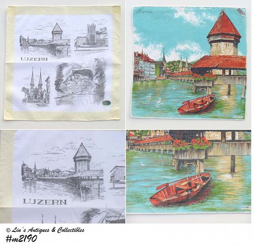 Souvenir Hanky Luzern Lot of Two