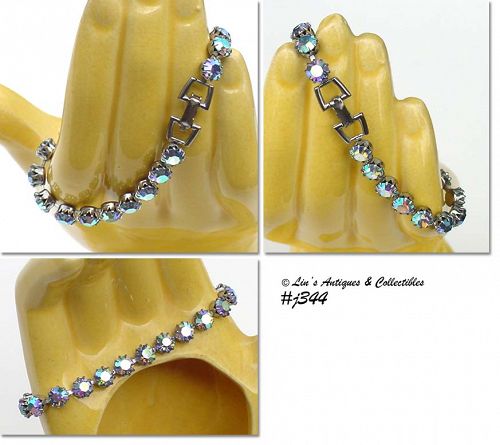 Vintage Signed Weiss Aurora Borealis Bracelet