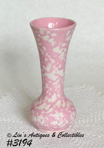 McCoy Pottery Pink Brocade Bud Vase