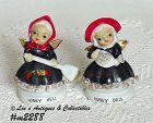 Two Vintage Honey Bell Angels with Spaghetti Trim