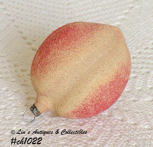 VINTAGE PEACH SHAPED ORNAMENT