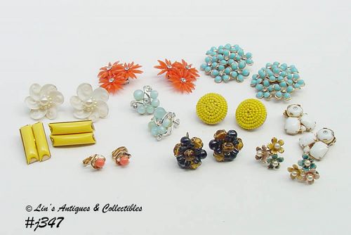 Vintage Earrings Lot of 10 Pairs