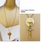 Vintage Museum Replica Akuaba Necklace Pendant with 24 Inch Chain