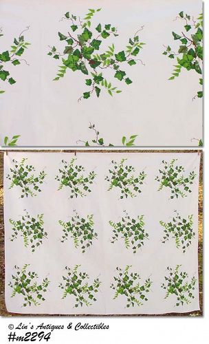 Vintage Wilendur Ivy Pattern Tablecloth