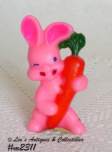 Vintage Gurley Pink Easter Bunny Candle