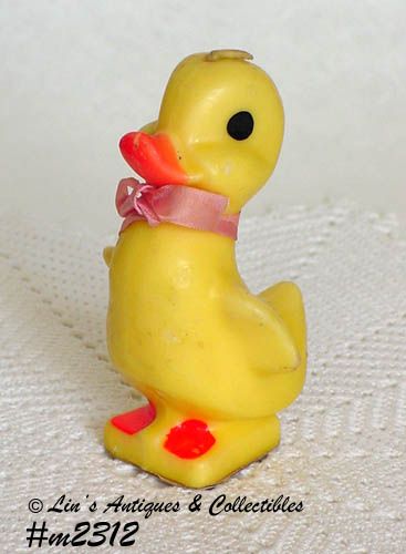 Vintage Gurley Yellow Duck Easter Candle