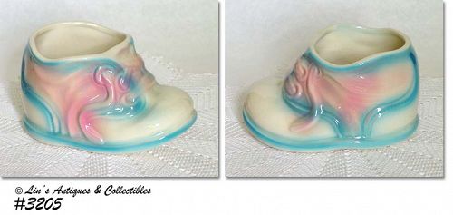 McCoy Pottery Floraline Large Baby Shoe Planter