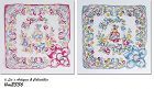 TWO VINTAGE FLORAL HANKIES WITH SPANISH LADIES IN CENTERS