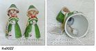 VINTAGE CHRISTMAS MERRI BELLS TWO HOLIDAY GIRLS DATED 1978