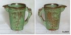 FRANKOMA POTTERY -- MAYAN-AZTEC PRAIRIE GREEN PITCHER