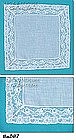 WEDDING HANDKERCHIEF, WHITE WITH LACE