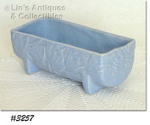 McCoy Pottery Butterfly Line Planter Blue