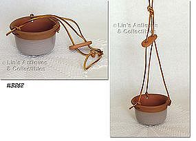 McCOY POTTERY -- RED CLAY LINE HANGING PLANTER