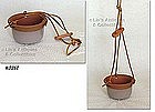 McCOY POTTERY -- RED CLAY LINE HANGING PLANTER