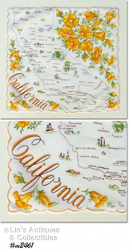 State Souvenir Hanky California