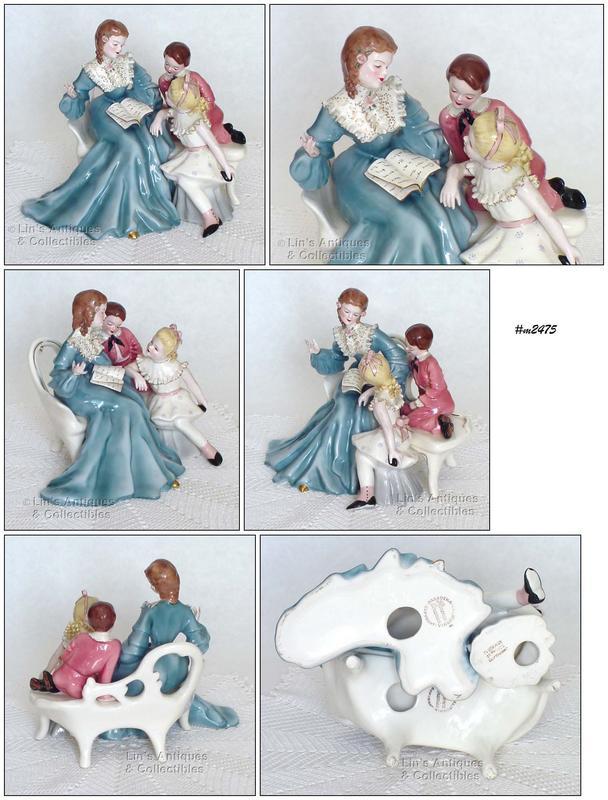 Vintage Florence Ceramics Story Hour with Boy and Girl