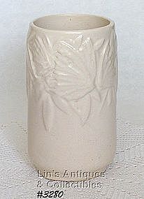 McCOY POTTERY -- 8" BUTTERFLY VASE (MATTE WHITE)