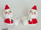 Holt Howard  Santa Christmas Candle Holders