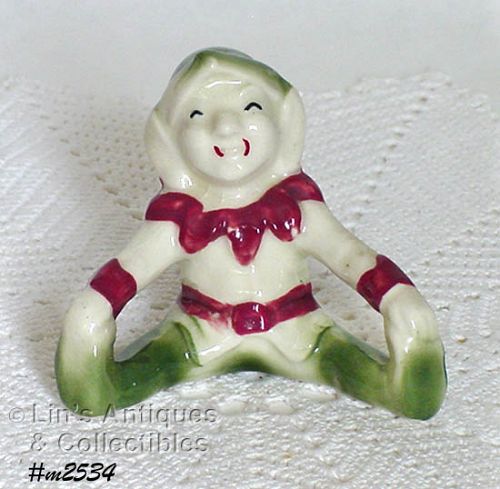 California Pottery Sitting Elf Figurine