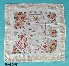 Vintage State Souvenir Scarf Illinois