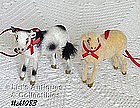 SHEEP AND COW ORNAMENTS -- WEST GERMANY