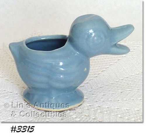 McCOY POTTERY BLUE BABY DUCK PLANTER