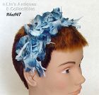 Vintage Blue Flowers Head Band Style Hat