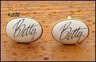 Vintage Cufflinks Personalized for Betty