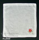 Vintage Wedding Hanky with Petit Point Bouquet