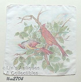 PAIR OF CARDINALS HANDKERCHIEF