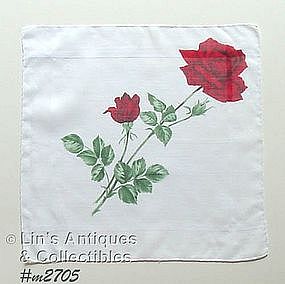 RED ROSES HANDKERCHIEF