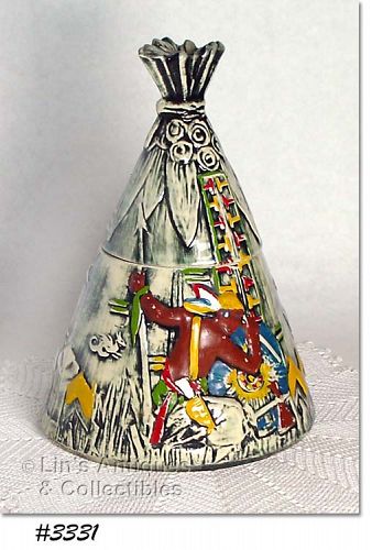 McCOY POTTERY -- TEE PEE COOKIE JAR