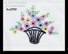 Vintage Hand Embroidered Basket of Flowers Pillowcases