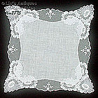 WEDDING HANDKERCHIEF WITH ATTACHED FLOWERS