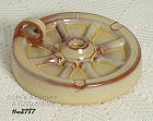 Frankoma Pottery Wagon Wheel Candle Holder Ashtray