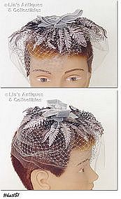 GRAY NETTING HAT/HEAD COVERING