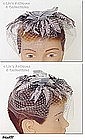 GRAY NETTING HAT/HEAD COVERING