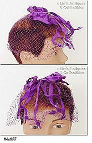 PURPLE NETTING HAT/HEAD COVERING