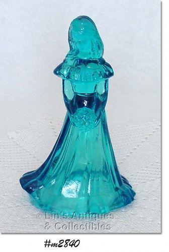 Vintage Fenton Blue Girl Figurine Blue