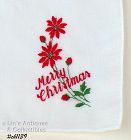 Merry Christmas Embroidered Handkerchief