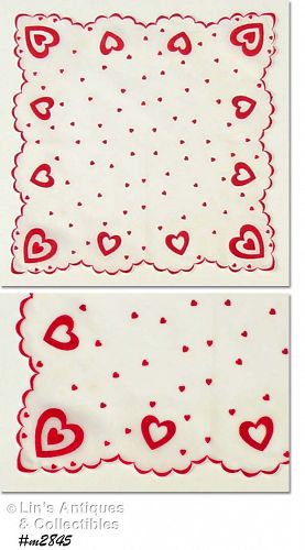 Vintage Valentine Nylon Handkerchief Hanky