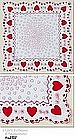 RED AND WHITE HEARTS VALENTINE HANKY
