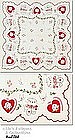 HEARTS, BUTTERFLIES, AND FLOWER CARTS VALENTINE HANKY