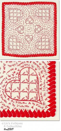 Vintage Valentine Hanky Terms of Endearment
