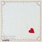 Vintage Valentine Hanky Heart Caught in a Web